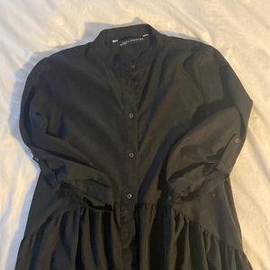 Black soft, flowy Zara size medium dress
